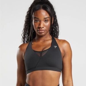 Gymshark Crossover Sports Bra (black M)